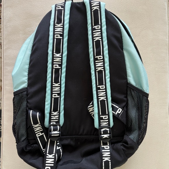 PINK Victoria's Secret Teal and Black Bag with Modern Design - Picture 9 of 16